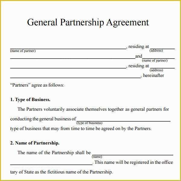 Llc Partnership Agreement Template Free Download Of 16 Partnership Agreement Templates