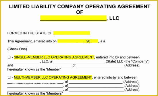 Llc Partnership Agreement Template Free Download Of Free Llc Operating Agreement Templates Pdf