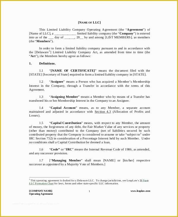 Llc Partnership Agreement Template Free Download Of General Partnership Agreement 9 Free Pdf Word