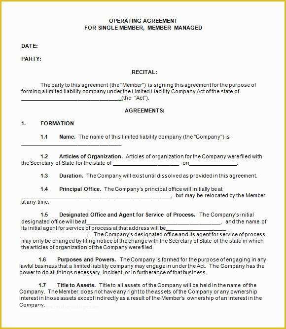 Llc Partnership Agreement Template Free Download Of Limited Liability Pany Operating Agreement Template