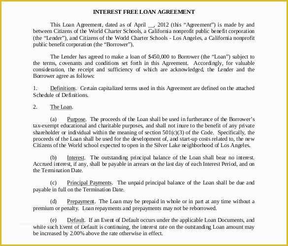 Loan Contract Template Free Of 30 Loan Contract Templates – Pages Word Docs