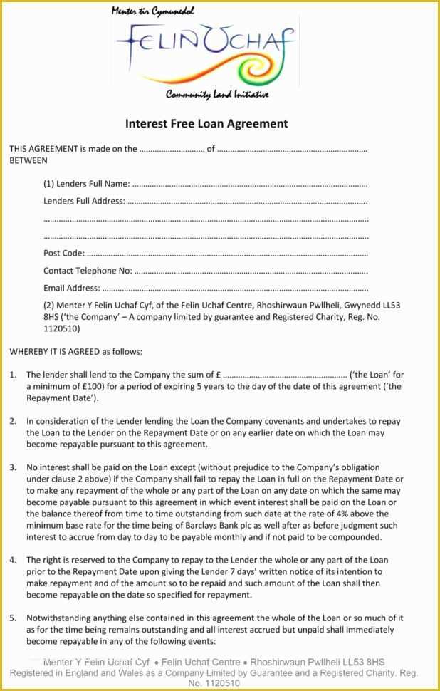 Loan Repayment Agreement Template Free Of 40 Free Loan Agreement Templates [word & Pdf] Template Lab
