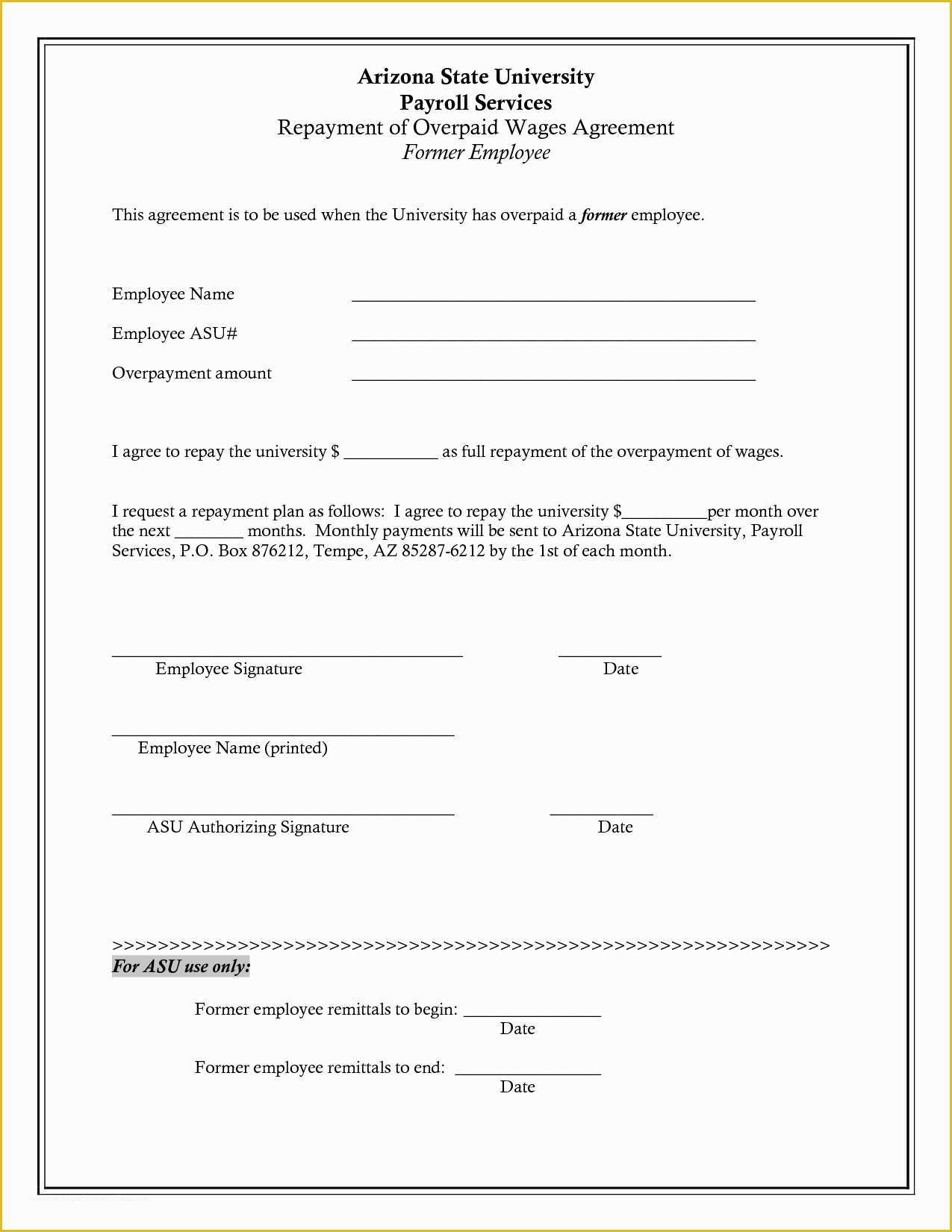 Loan Repayment Agreement Template Free Of Employee Repayment Agreement Template Advanced Agreement