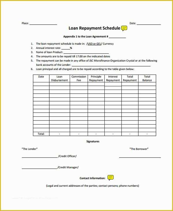 Loan Repayment Agreement Template Free Of Loan Agreement form Template