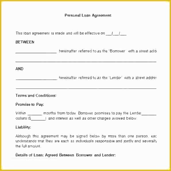 Loan Repayment Template Free Download Of Download Personal Loan Agreement Template Contract form