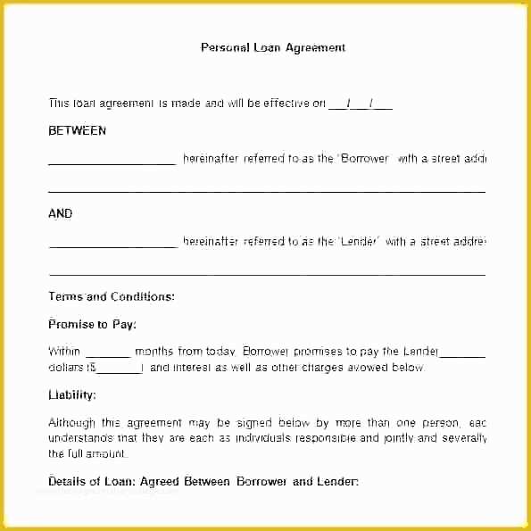 Loan Repayment Template Free Download Of Download Personal Loan Agreement Template Contract form