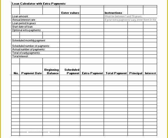 Loan Template Free Download Of Amortization Example Excel – Nefrocaribe