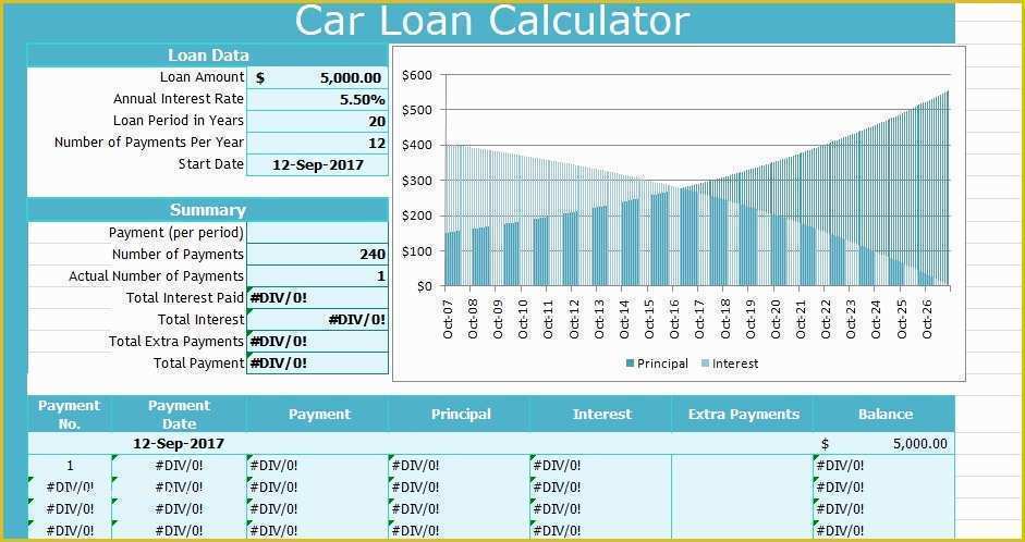 Loan Template Free Download Of Download Car Loan Calculator Template