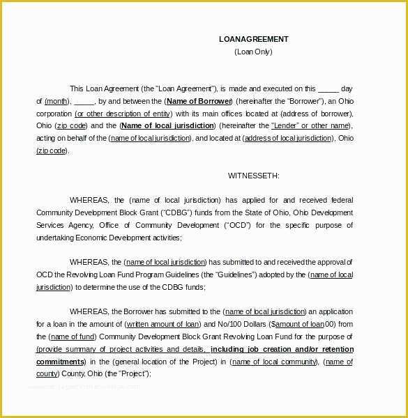 Loan Template Free Download Of Loan Agreement Word Template Personal Loan Agreement