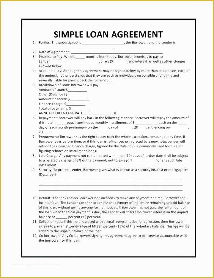 Loan Template Free Download Of Private Personal Loan Agreement Template