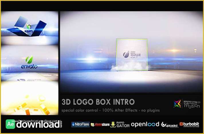 Logo Intro after Effects Template Free Download Of 3d Logo Box Intro Videohive Project Free Download Free