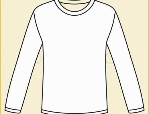 Long Sleeve T Shirt Template Vector Free Of Black Long Sleeved T Shirt Template Stock Vector
