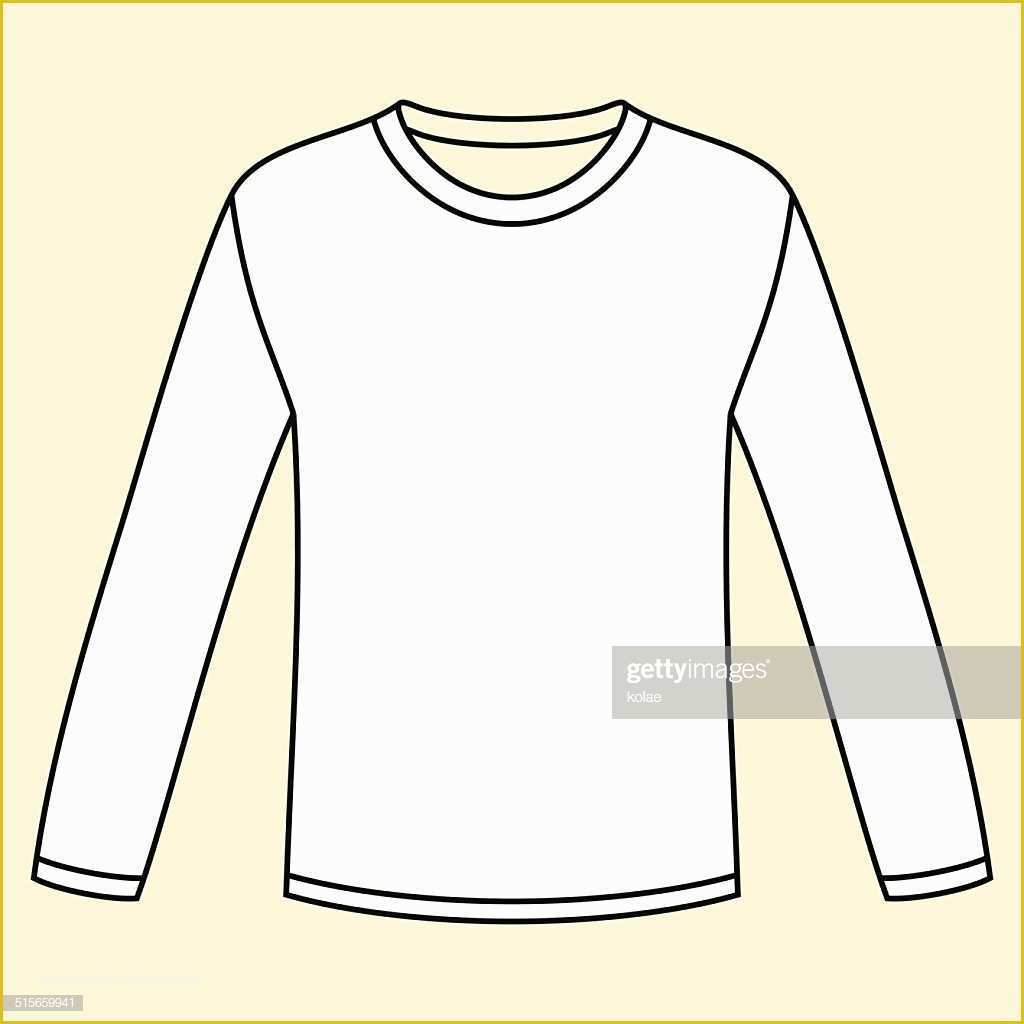 Long Sleeve T Shirt Template Vector Free Of Black Longsleeved Tshirt Template Vector Art