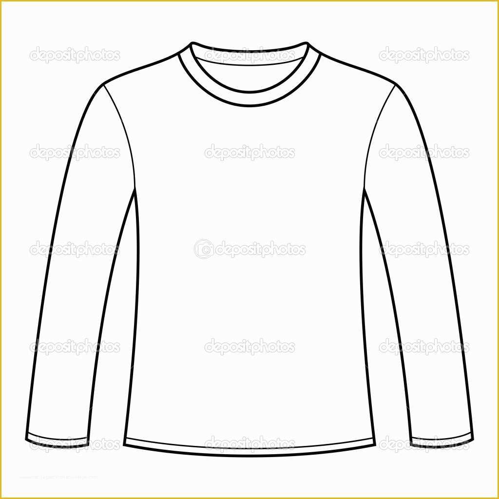 Long Sleeve T Shirt Template Vector Free Of Buy Long Sleeve T Shirt Vector Template Off