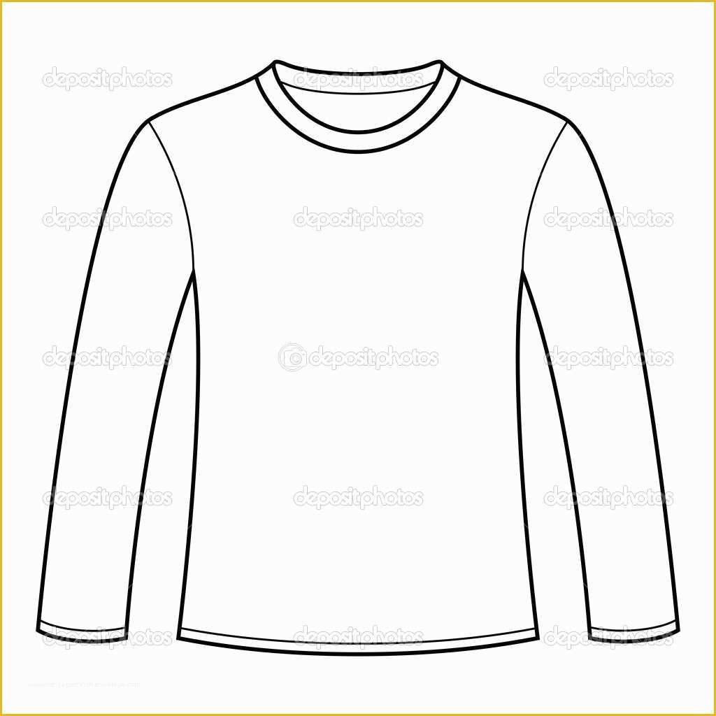 Long Sleeve T Shirt Template Vector Free Of Buy Long Sleeve T Shirt Vector Template Off