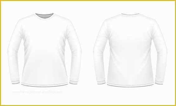 Long Sleeve T Shirt Template Vector Free Of Free White Men Long Sleeve Shirt Vector Mockup Titanui