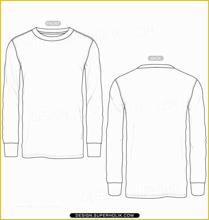 Long Sleeve T Shirt Template Vector Free Of Long Sleeve Jersey Template Blank Long Sleeve T Shirt