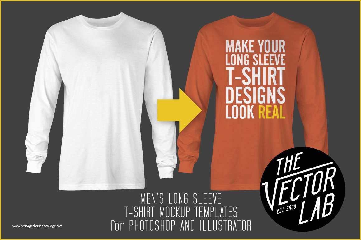 Long Sleeve T Shirt Template Vector Free Of Long Sleeve T Shirt Mockup Templates Product Mockups