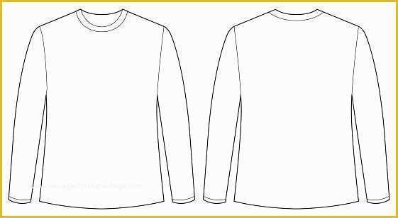 Long Sleeve T Shirt Template Vector Free Of Long Sleeve T Shirt Vector Template at Getdrawings