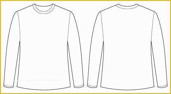 Long Sleeve T Shirt Template Vector Free Of Long Sleeve T Shirt Vector ...