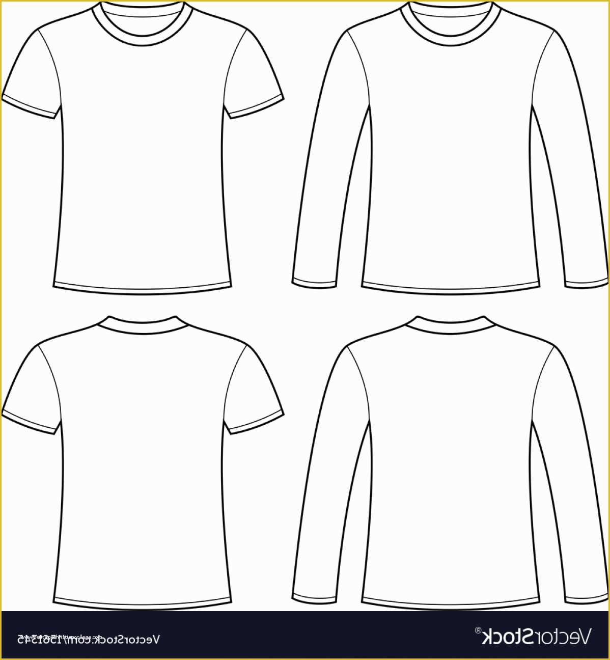 Long Sleeve T Shirt Template Vector Free Of Long Sleeved T Shirt and T Shirt Template Vector