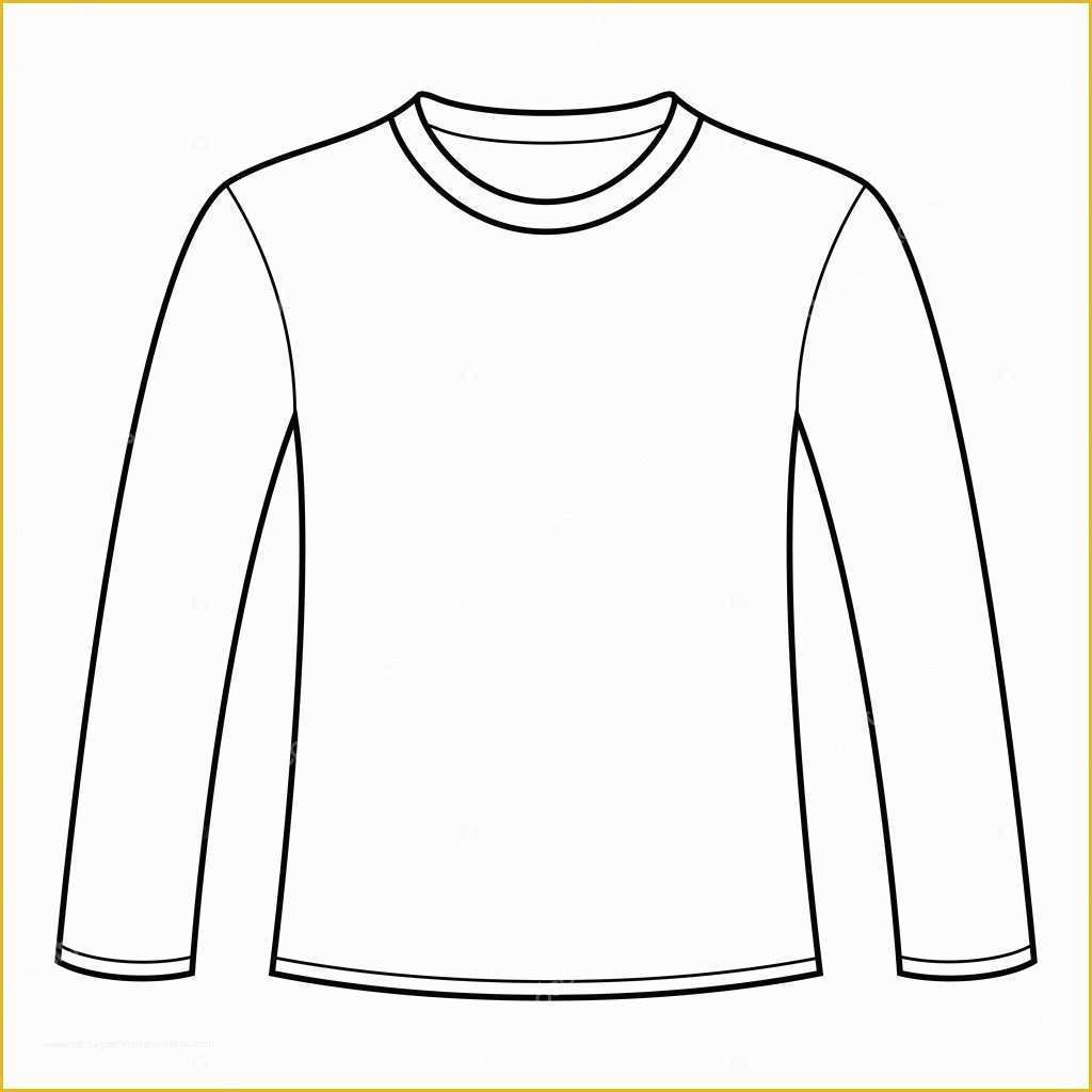 Long Sleeve T Shirt Template Vector Free Of Long Sleeved T Shirt Template — Stock Vector © Nikolae