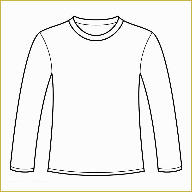 Long Sleeve T Shirt Template Vector Free Of Long Sleeved T Shirt Template Stock Vector
