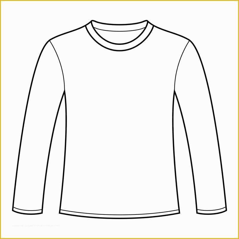 Long Sleeve T Shirt Template Vector Free Of Long Sleeved T Shirt Template Stock Vector