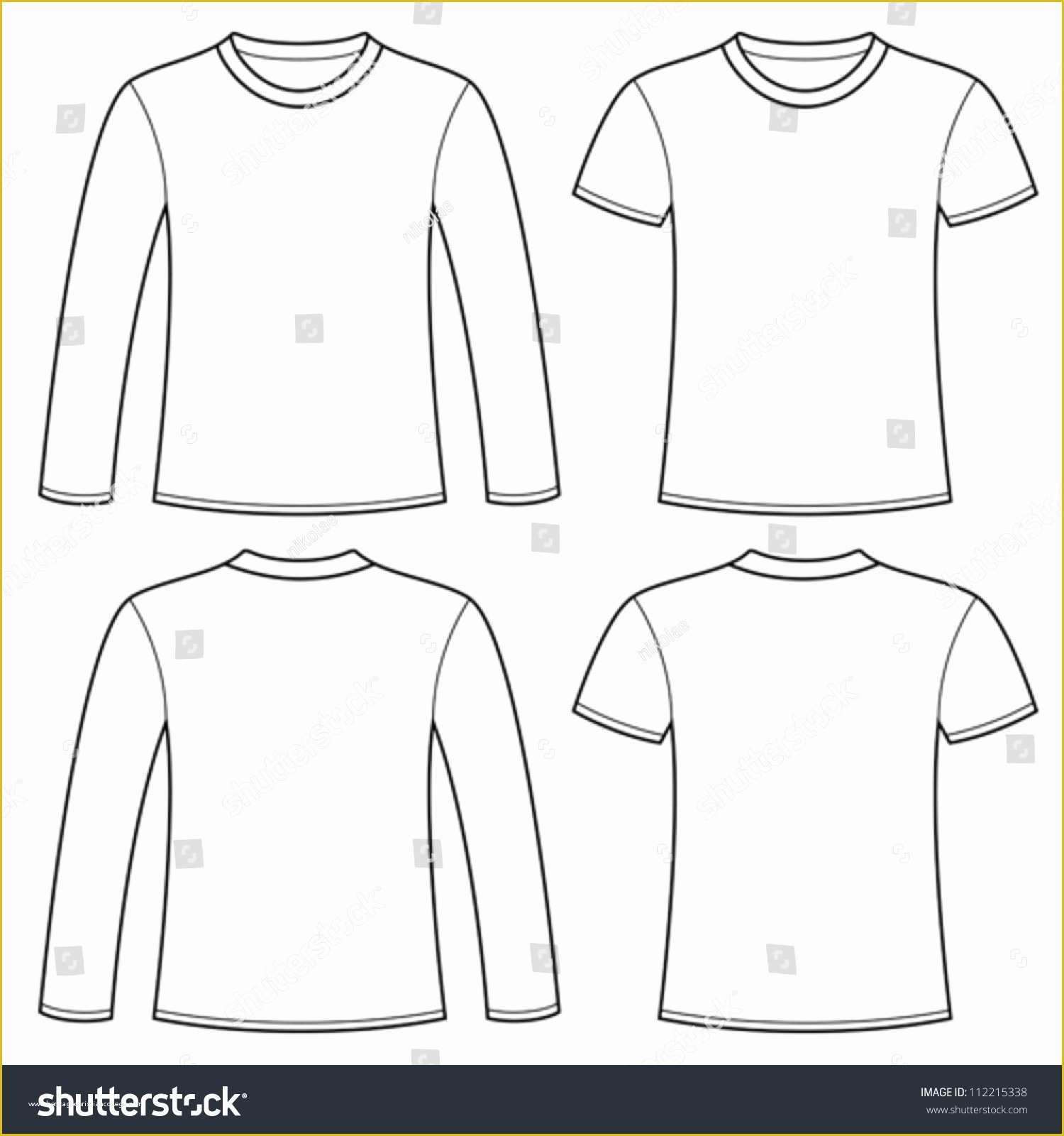 Long Sleeve T Shirt Template Vector Free Of Longsleeved Tshirt Tshirt Template Stock Vector