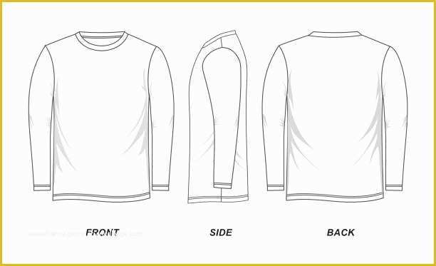 Long Sleeve T Shirt Template Vector Free Of Royalty Free Long Sleeve Shirt Template Clip Art Vector