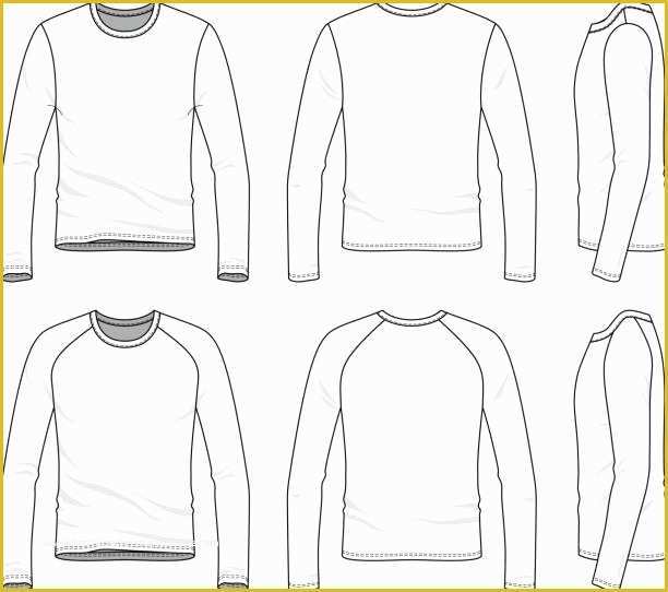 Long Sleeve T Shirt Template Vector Free Of Royalty Free Long Sleeve T Shirt Template Clip Art Vector