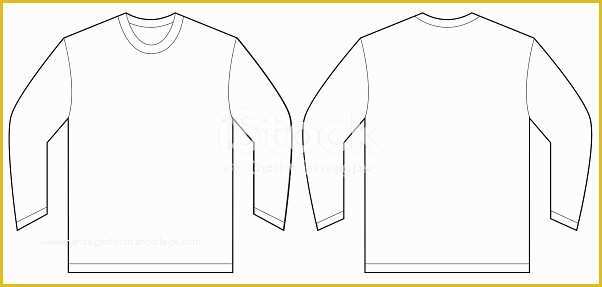 Download Long Sleeve T Shirt Template Vector Free Of White Long ...