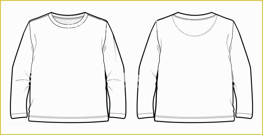 Long Sleeve T Shirt Template Vector Free Of White Longsleeved Tshirt Stock Vector Art & More Of