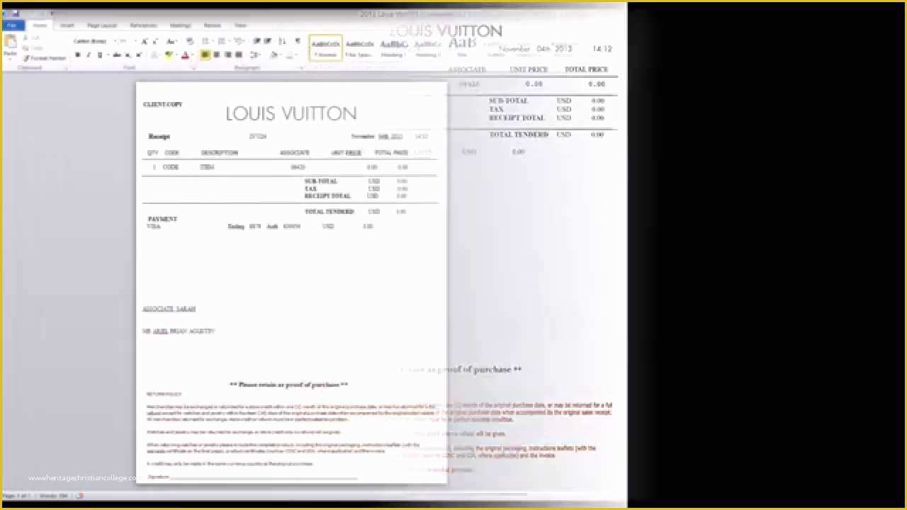 Louis Vuitton Receipt Template Free Of Chanel Gucci Saks Barneys Louis Vuitton Nike Hermes