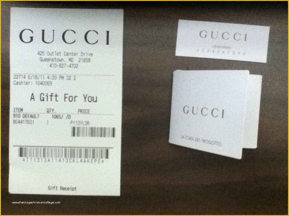 Louis Vuitton Receipt Template Free Of Gucci Receipt Template