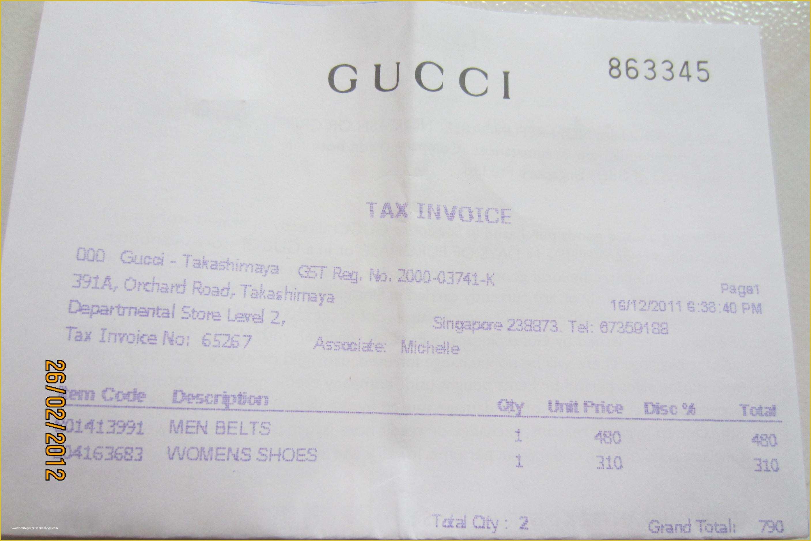 Fake Louis Vuitton Receipt Template PDF