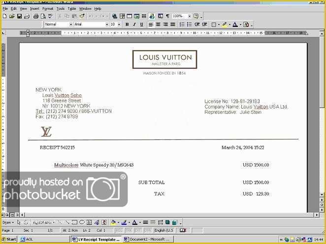 pdf download louis vuitton receipt pdf