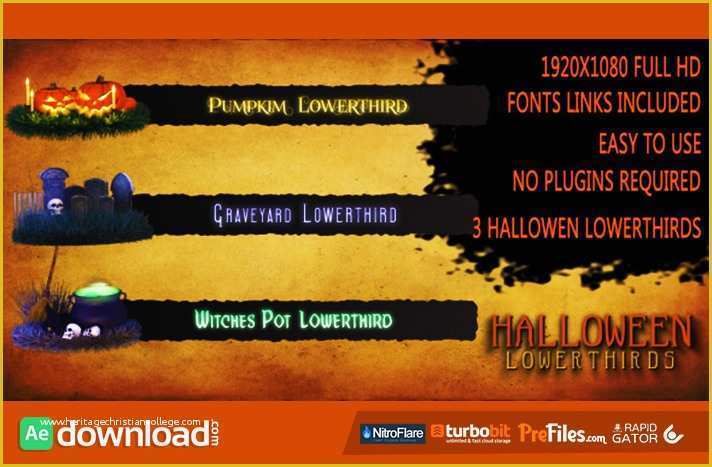 Lower Third after Effects Template Free Download Of Halloween Lower Thirds Videohive Project Free Download
