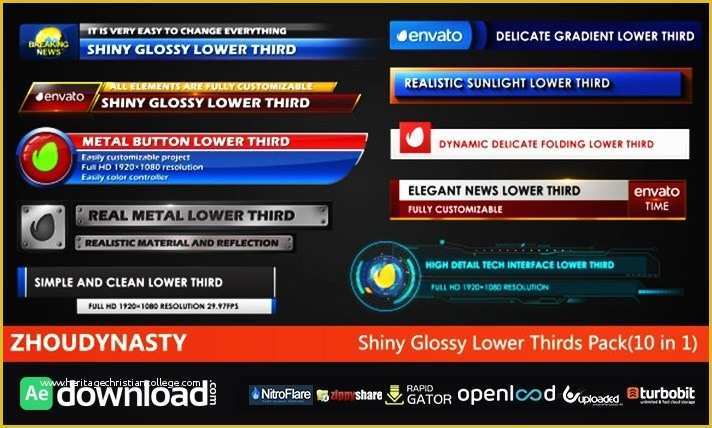 Lower Third after Effects Template Free Download Of Shiny Glossy Lower Thirds Pack Free Download Videohive