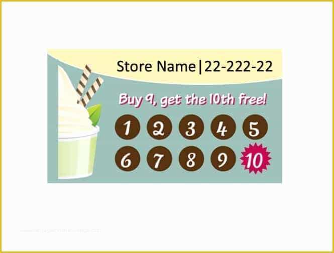 Loyalty Card Template Free Microsoft Word Of 30 Printable Punch Reward Card Templates [ Free]