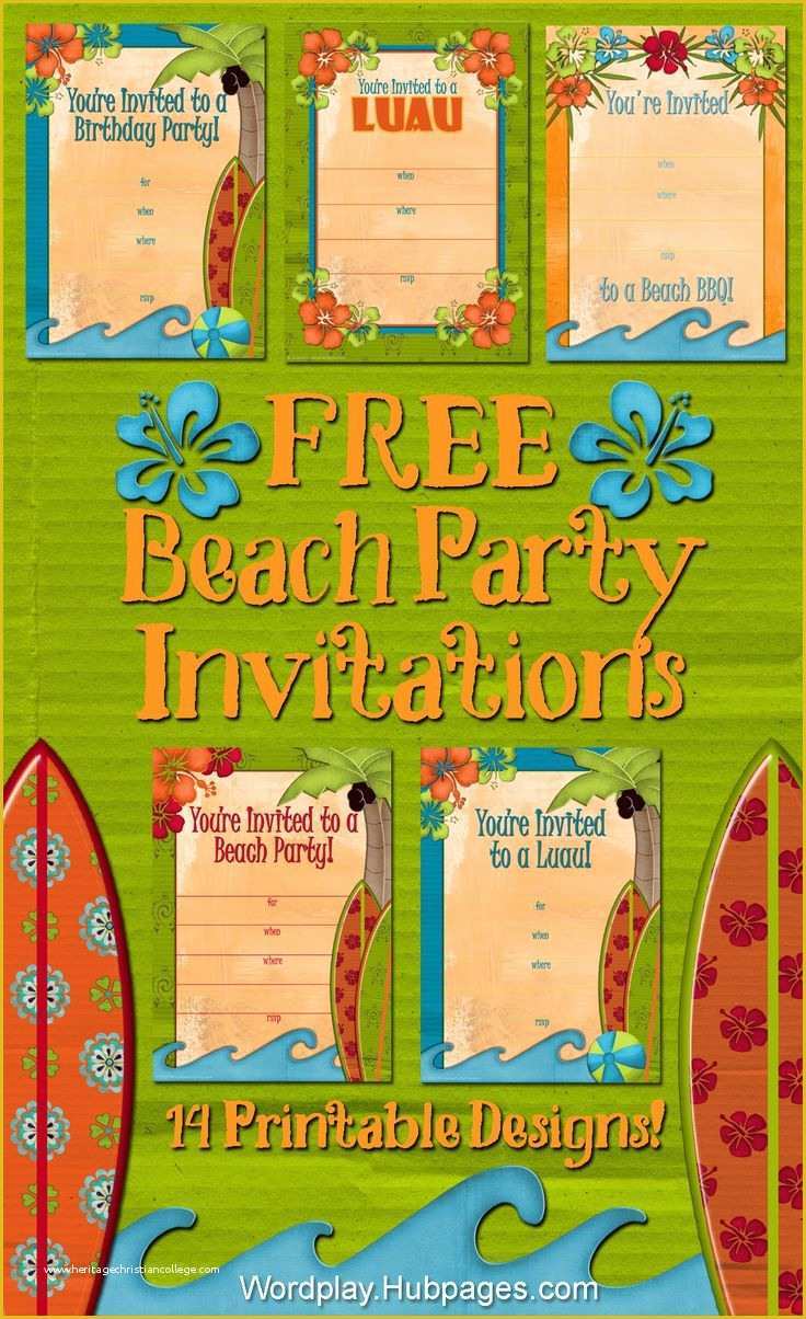 Luau Invitations Templates Free Of 174 Best Images About Party Printables On Pinterest