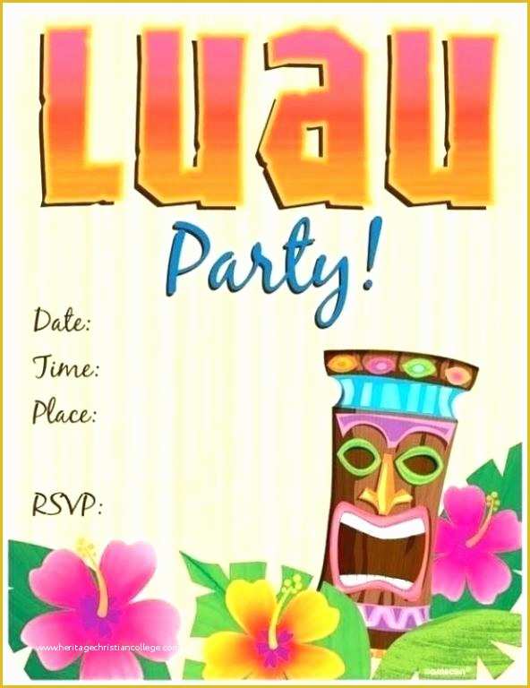 Luau Invitations Templates Free Of Free Printable Luau Invitations Templates – ifa Rennes