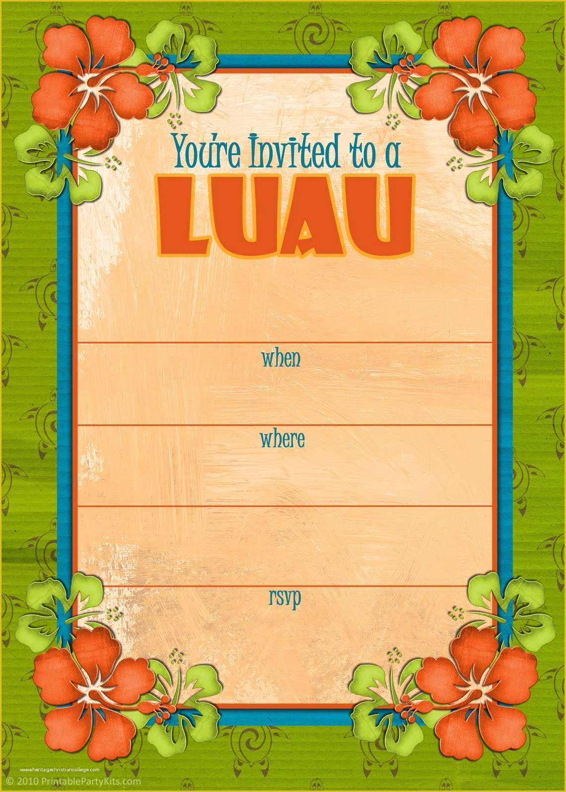 Luau Invitations Templates Free Of Free Printable Party Invitations Free Hawaiian Luau Invites