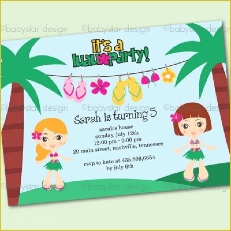 Luau Invitations Templates Free Of Hawaiian Birthday Invitation Template – orderecigsjuicefo