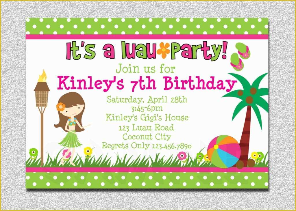 Luau Invitations Templates Free Of Hawaiian Invitation Templates Free Party Xyz