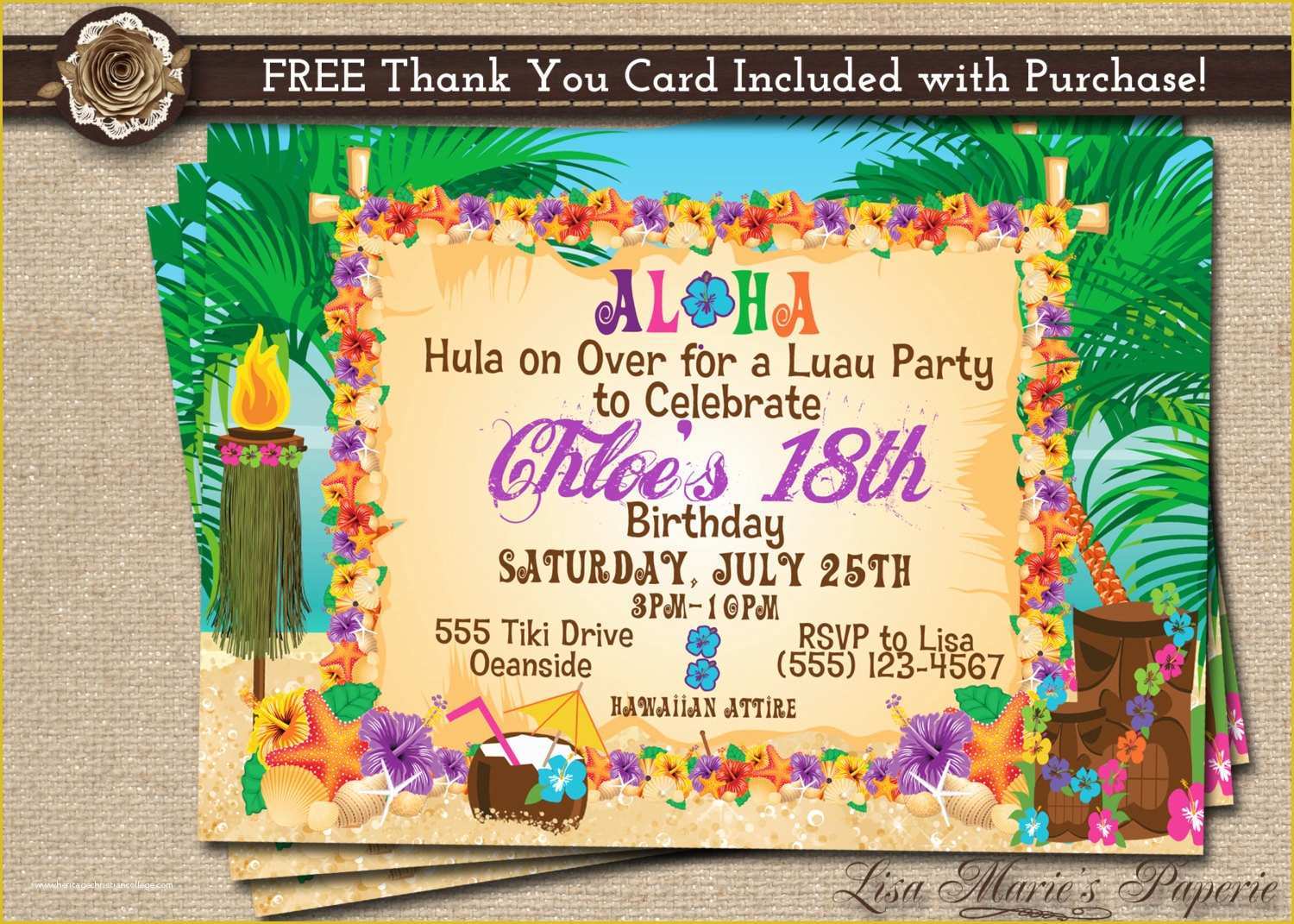 Luau Invitations Templates Free Of Hawaiian Party Invitation Luau Birthday Invitation Luau