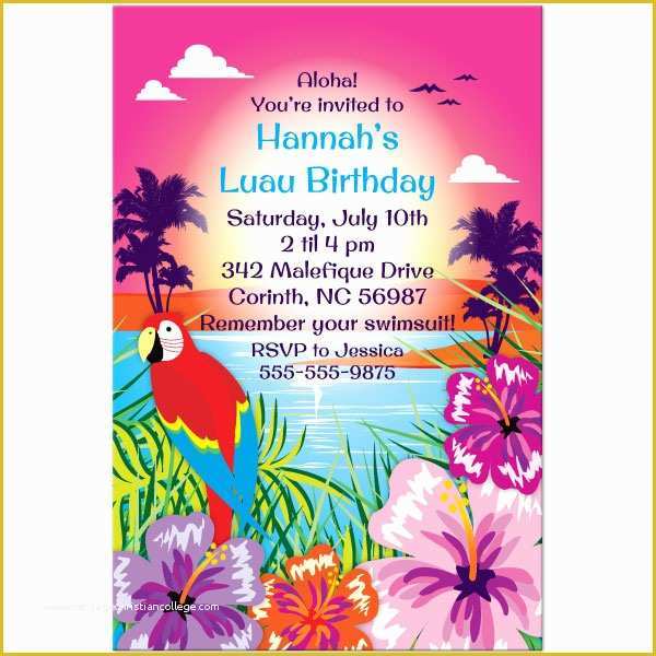 Luau Invitations Templates Free Of Luau Invitation Templates Invitation Template