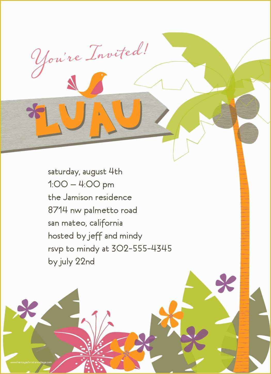 Luau Invitations Templates Free Of Luau Invitations Clipart Clipart Suggest