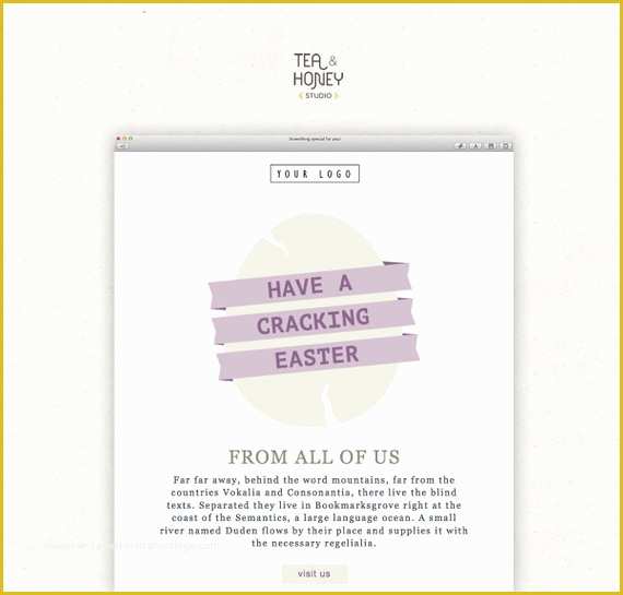 Mailchimp Free HTML Email Templates Of Easter Mailchimp Email Template Easter Greetings Seasonal