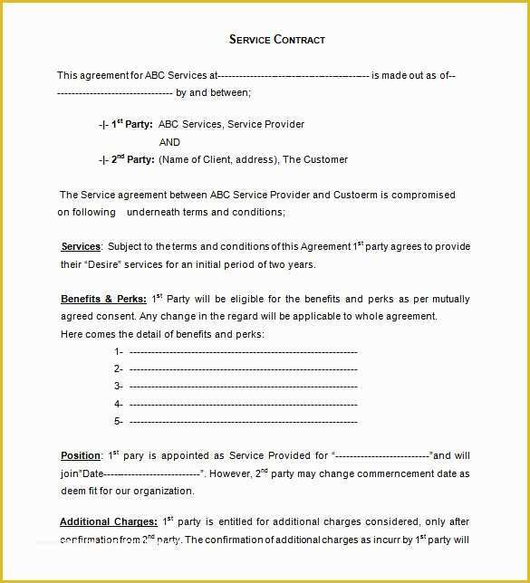 Maintenance Contract Template Free Of 12 Service Contract Templates Pdf Doc